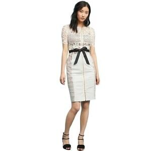 Anthropologie Carissima Sheath Beguile by Byron Lars Ivory No SASH